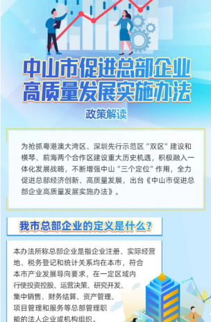 《中山市促進總部企業(yè)高質量發(fā)展實施辦法》